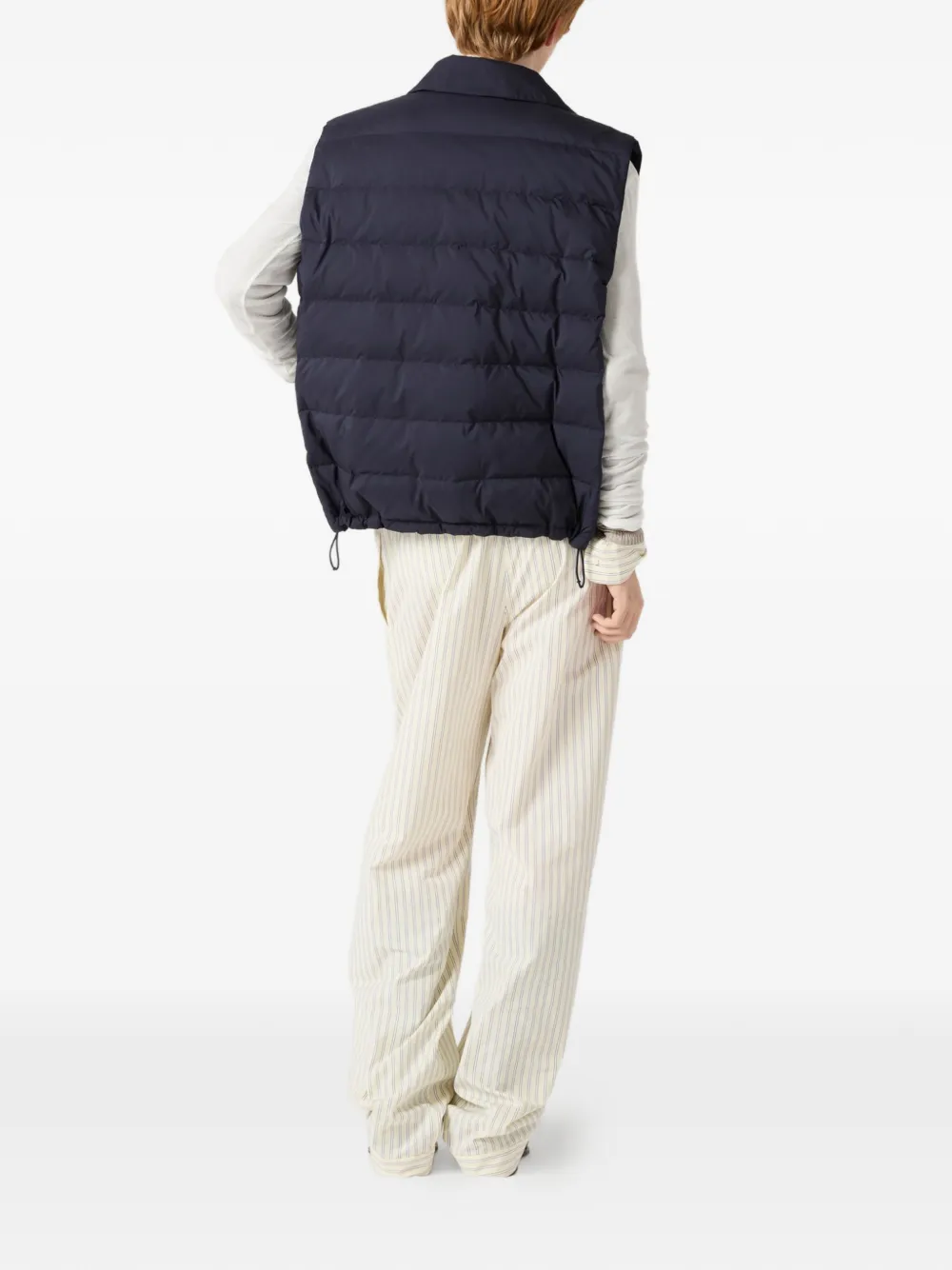 Miu Gilet met klepzak Blauw