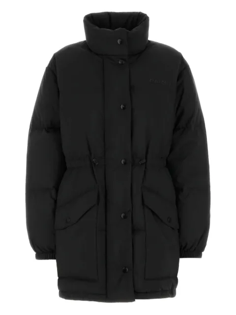 Miu Miu Technical pongé down long jacket