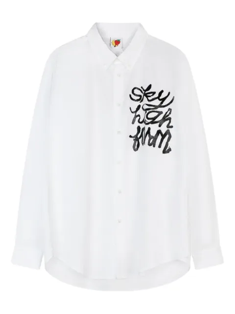 Sky High Farm overprint button-down shirt