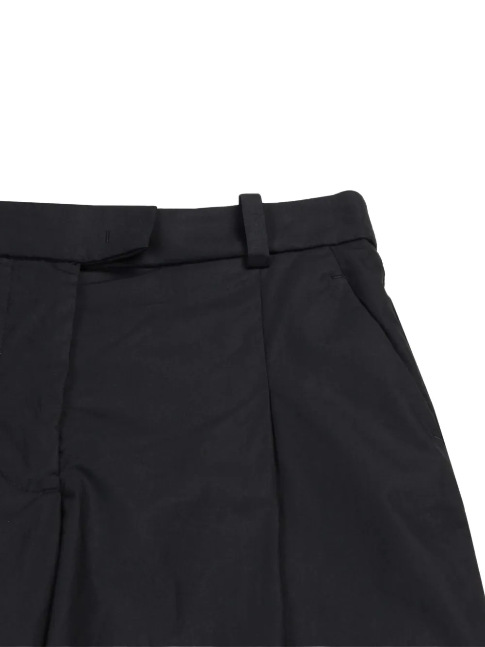  Malloni Pleated Cotton Trousers - Black 