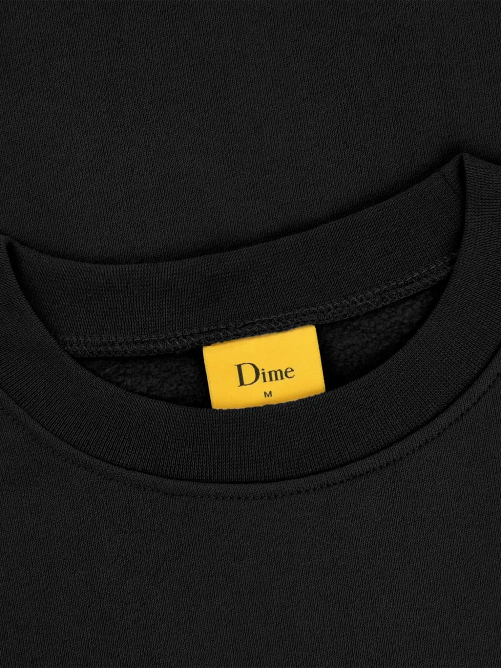 dime Sweater met geborduurd logo Zwart