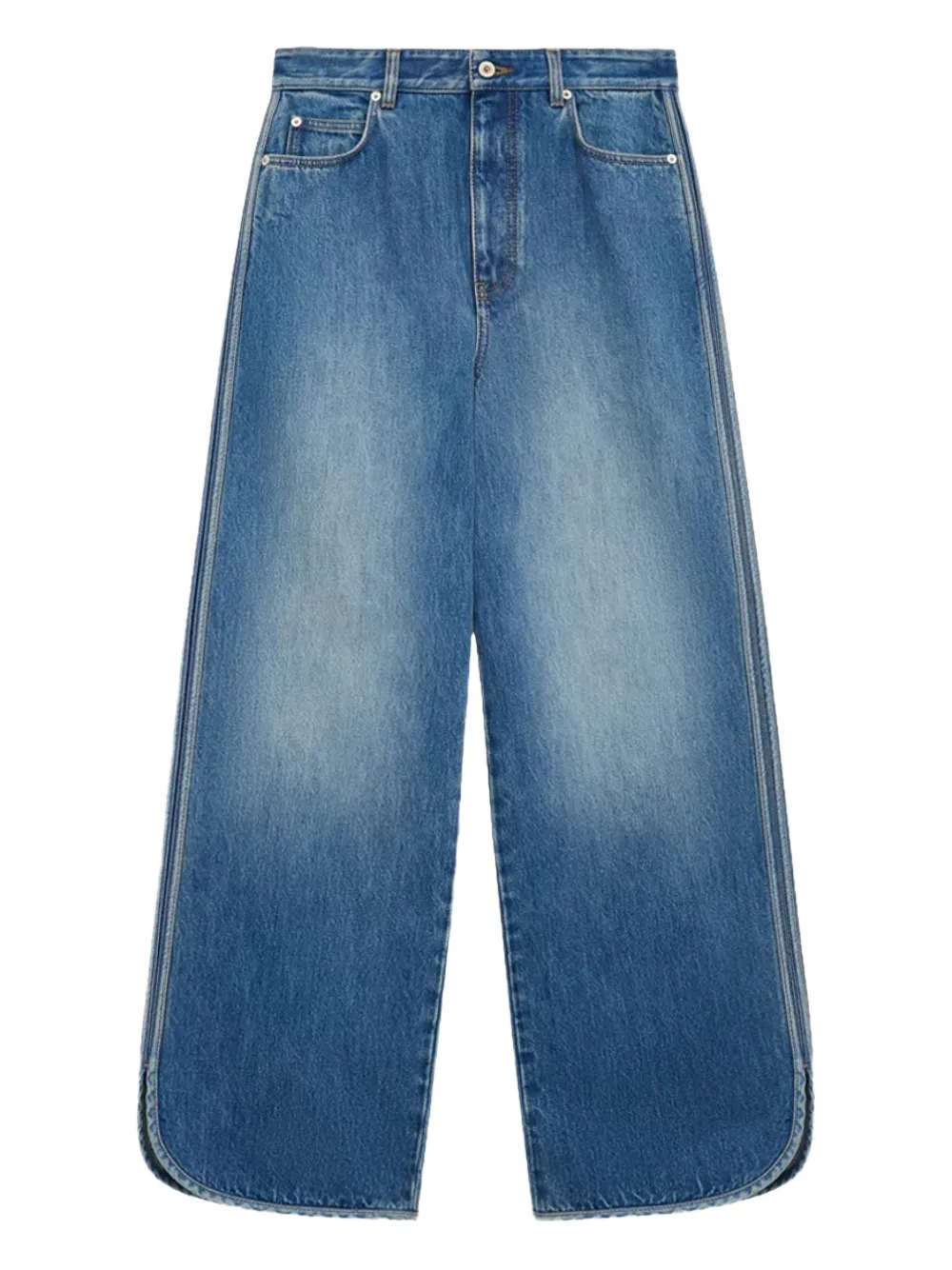 LOEWE side slit wide jeans - Blue