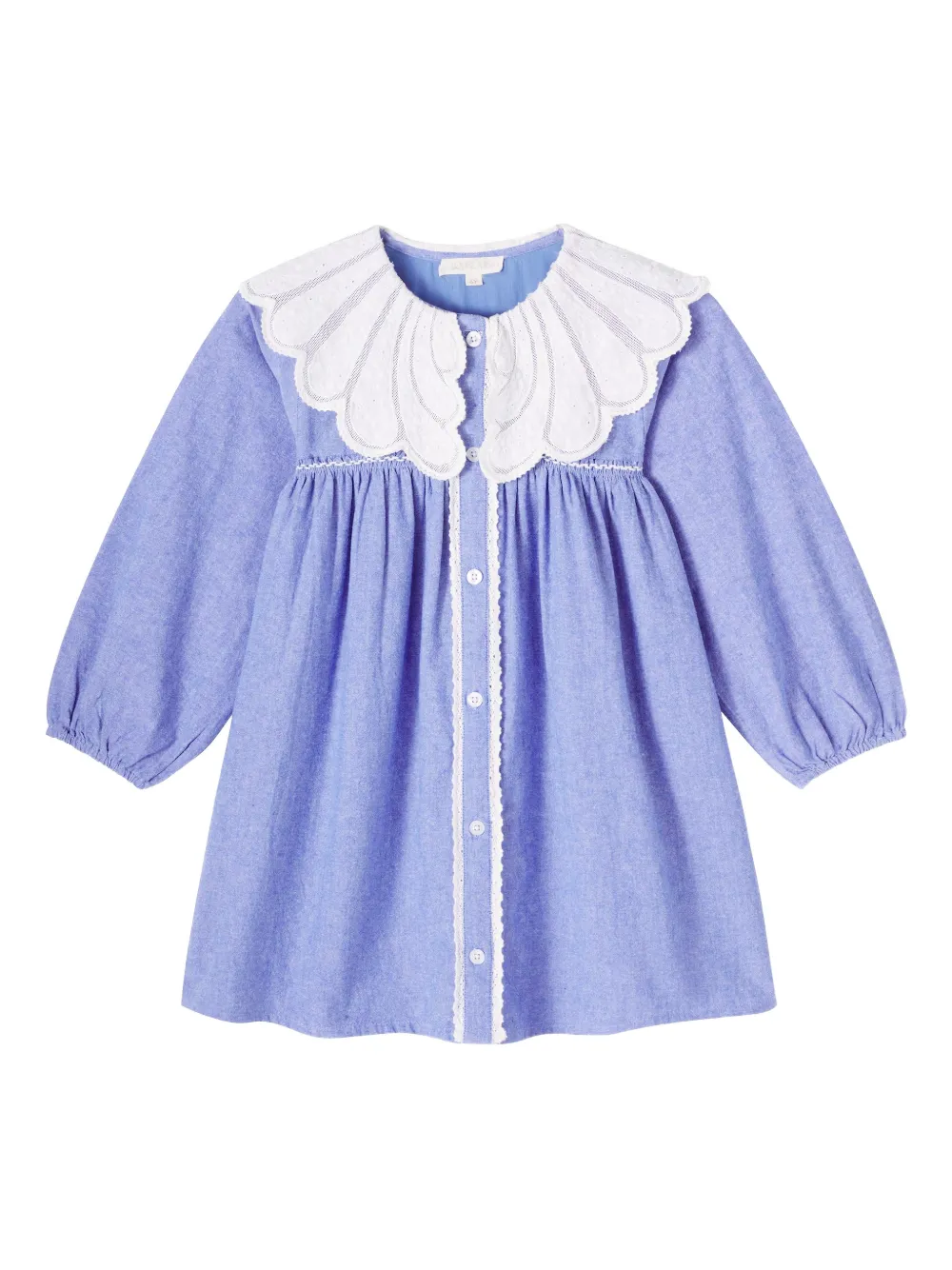 LOUISE MISHA KIDS Hyacinte scalloped-collar dress - Blau