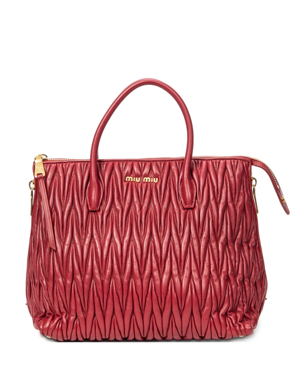 Miu Miu Pre-Owned tote con detalle matelassé | rojo | Image 1