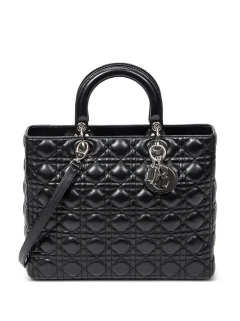 Christian Dior Pre-Owned large Lady Dior charm tote bag