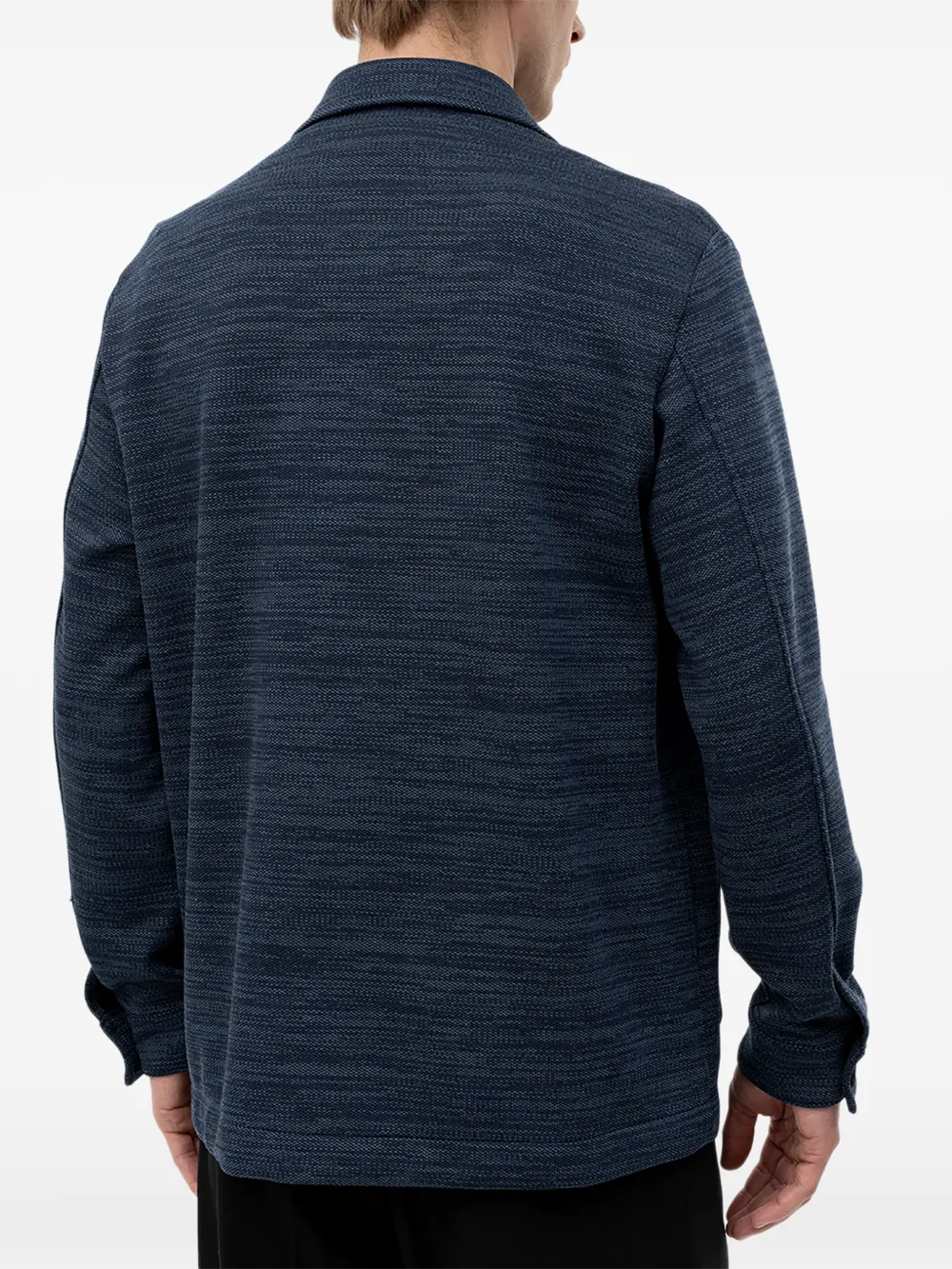 BOSS Blouse met opgestikte zak en knopen Blauw