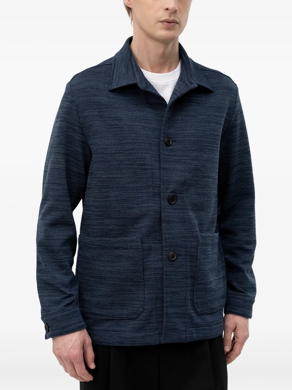 BOSS button-up patch-pocket shirt | Blue | Image 1