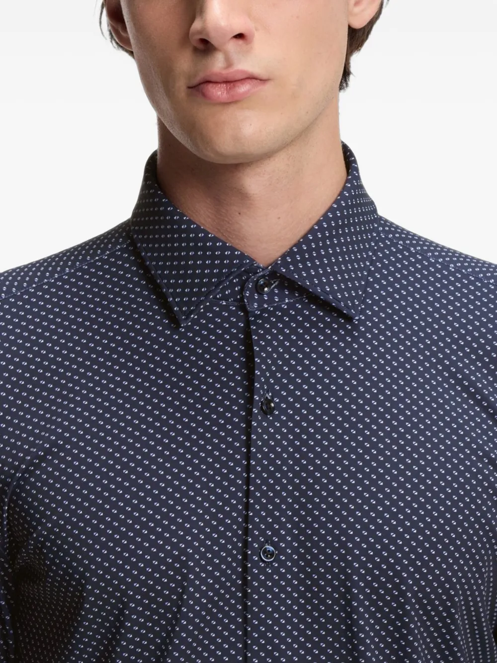 HUGO Kenno overhemd met geometrische print Blauw