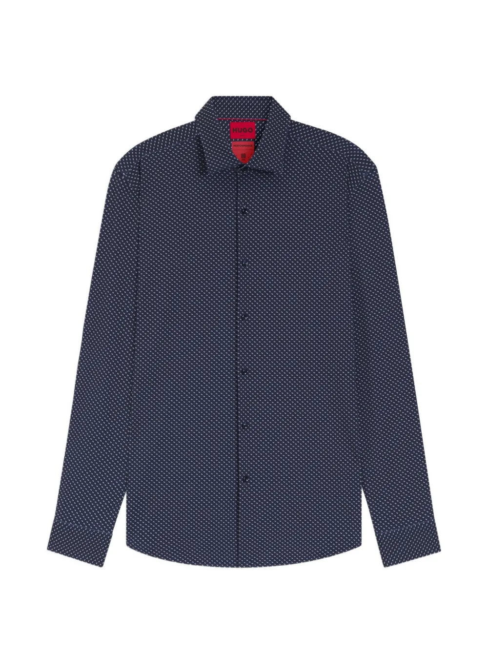 HUGO Kenno geometric-print long-sleeved shirt