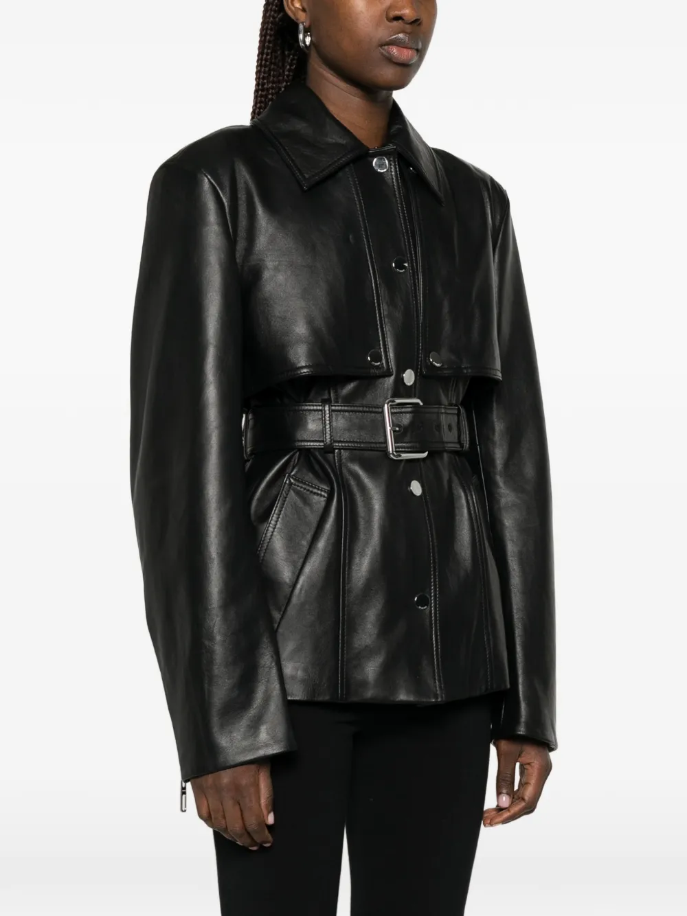Sportmax Jas met riem Zwart
