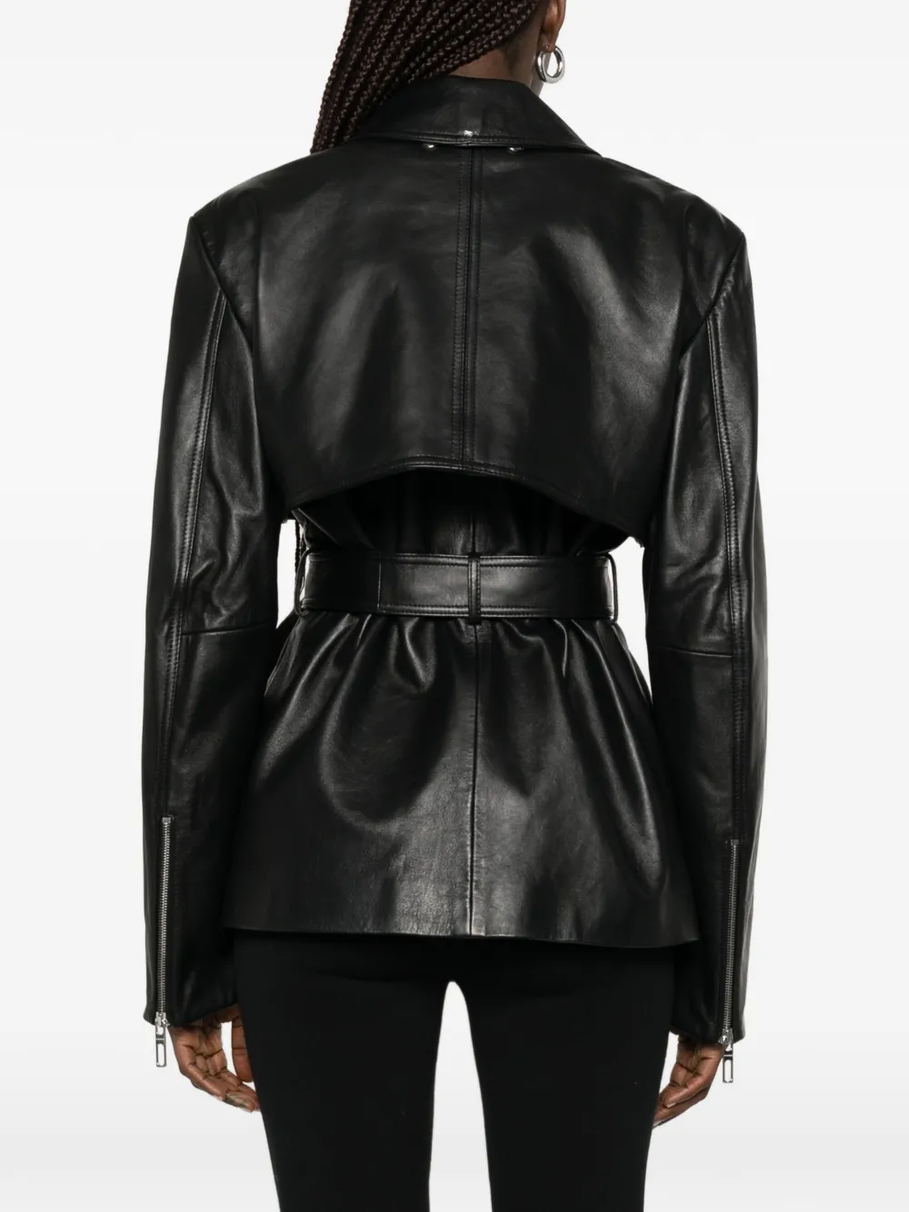 Sportmax Jas met riem Zwart