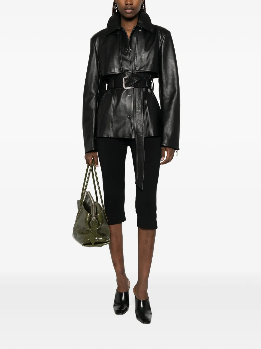 Sportmax Jas met riem Zwart