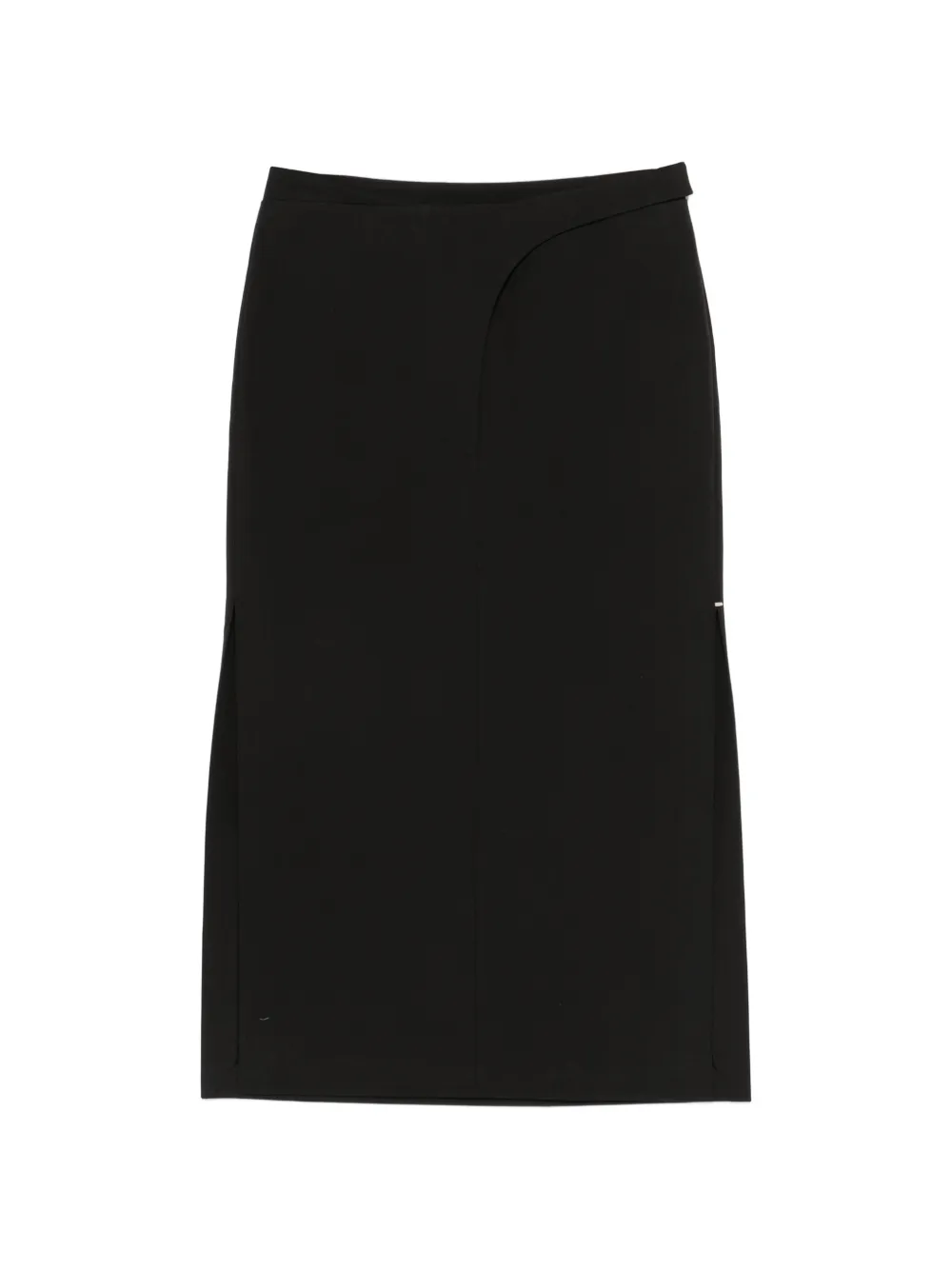 Sportmax SPSVelo slit midi skirt - Nero