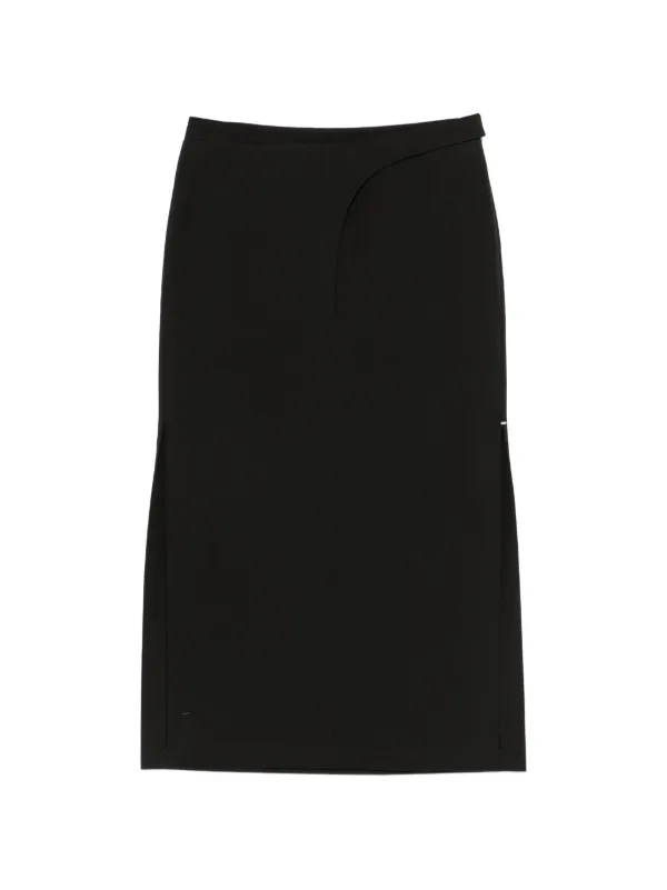 Sportmax Long Cotton Skirt in Black