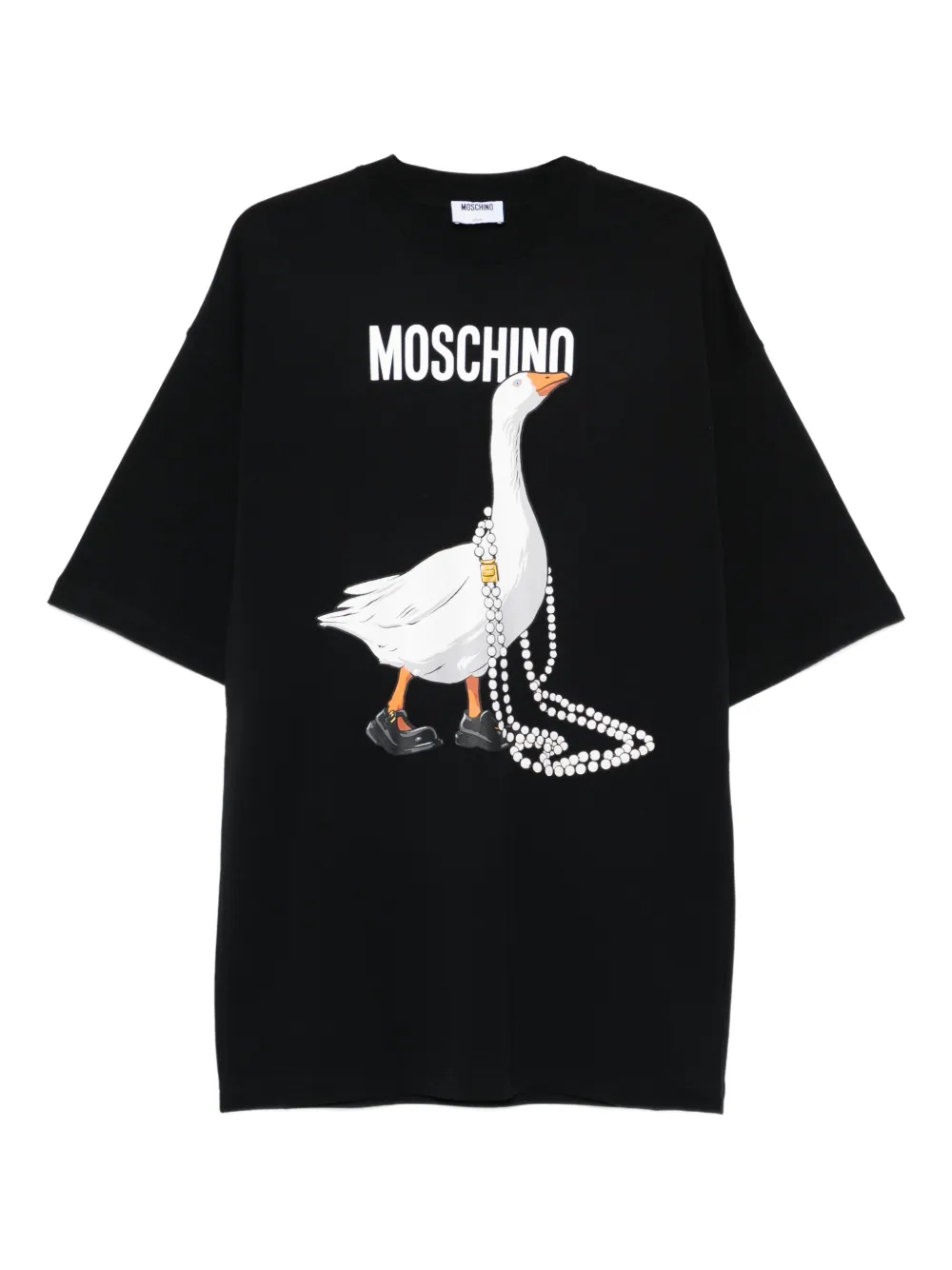 Moschino graphic-print mini dress - Nero