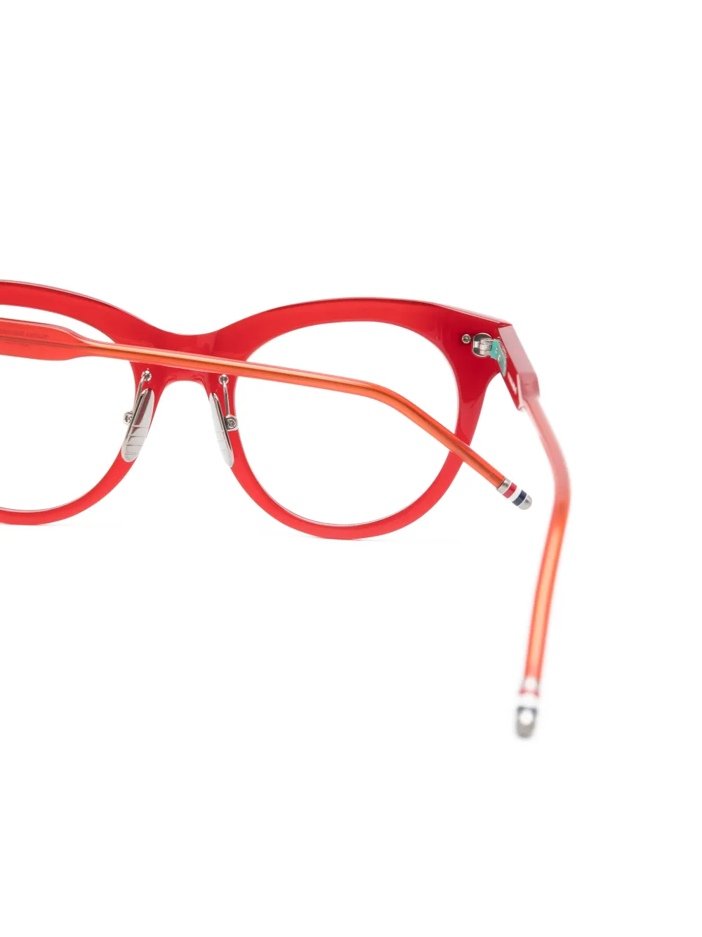  Thom Browne Eyewear Round-frame Glasses - Red 