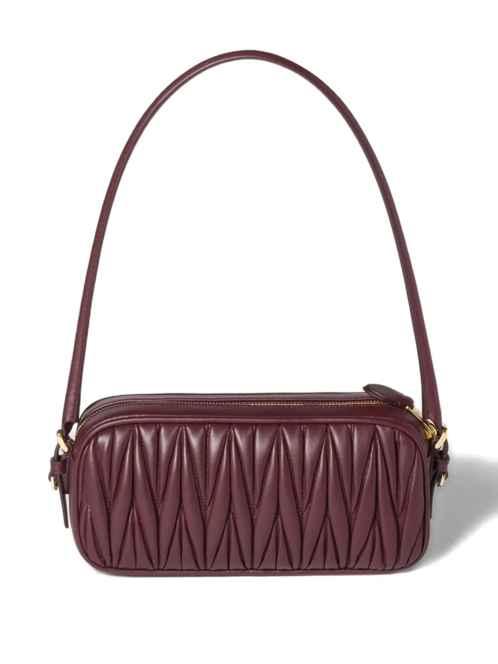 Miu Miu adjustable-strap leather clutch bag - Rood