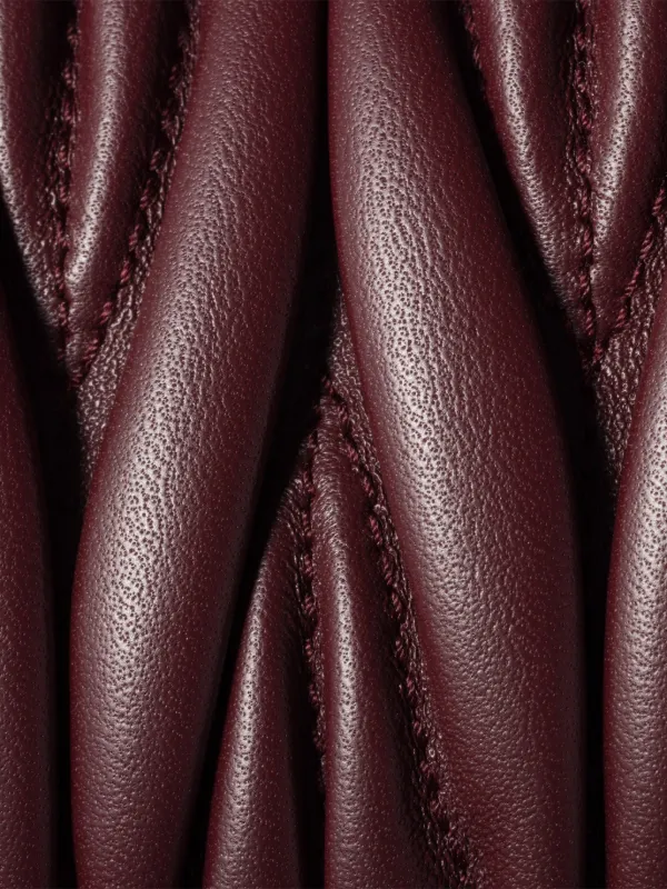Miu Miu Matelassé Nappa Leather Pouch | Red | FARFETCH