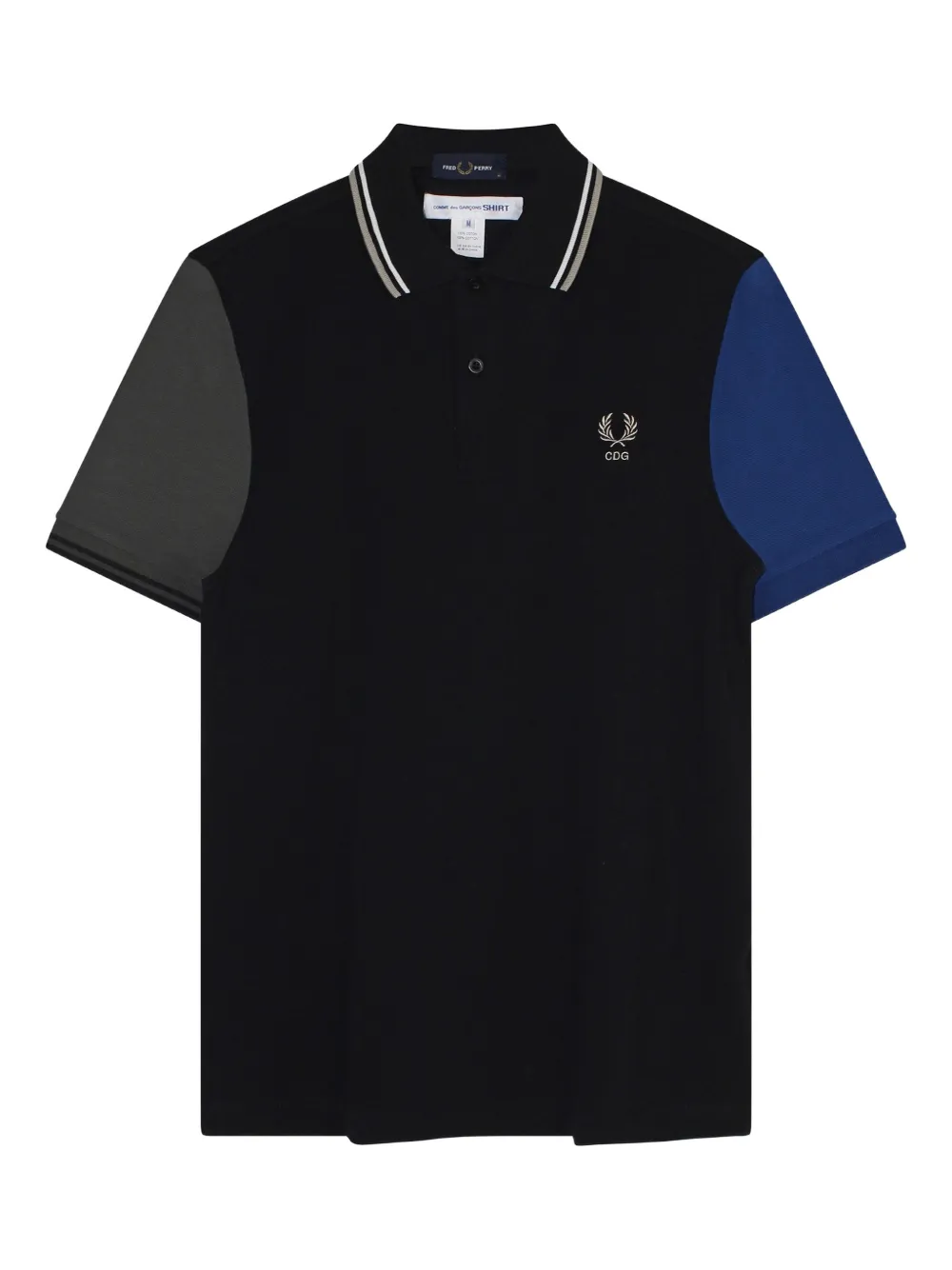Comme Des Garçons Shirt x Fred Perry colour-block short-sleeve polo shirt – Black