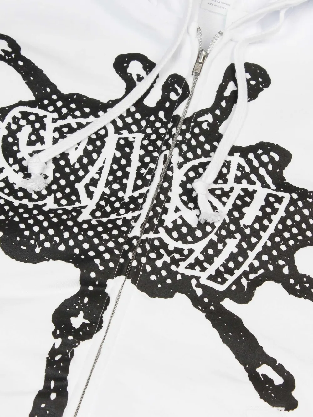 printed zip Hoodie