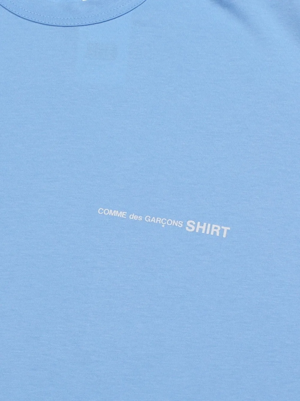 Comme Des Garçons Shirt T-shirt met logo Blauw
