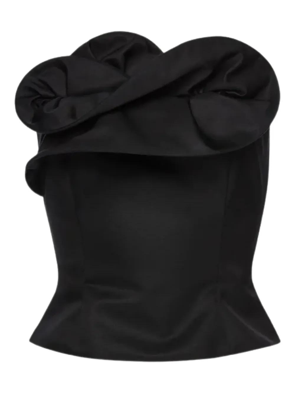 Magda Butrym ruffled corset top - Black