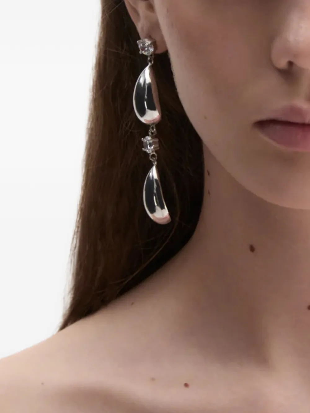 Magda Butrym teardrop embellished stud earrings - Zilver