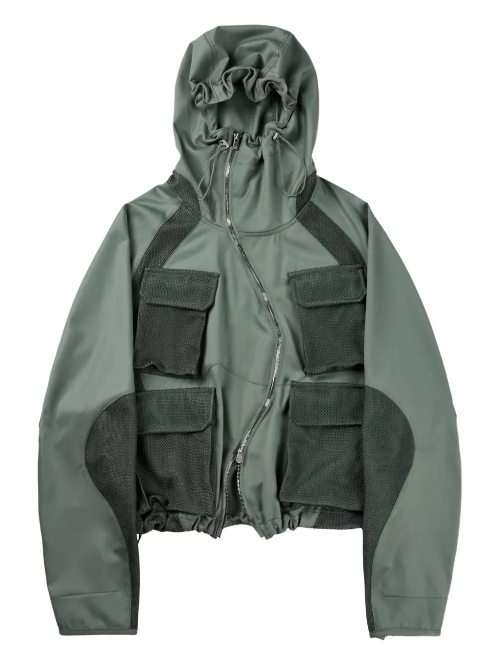 FFFPOSTALSERVICE zip-up hooded jacket | vert | Image 1