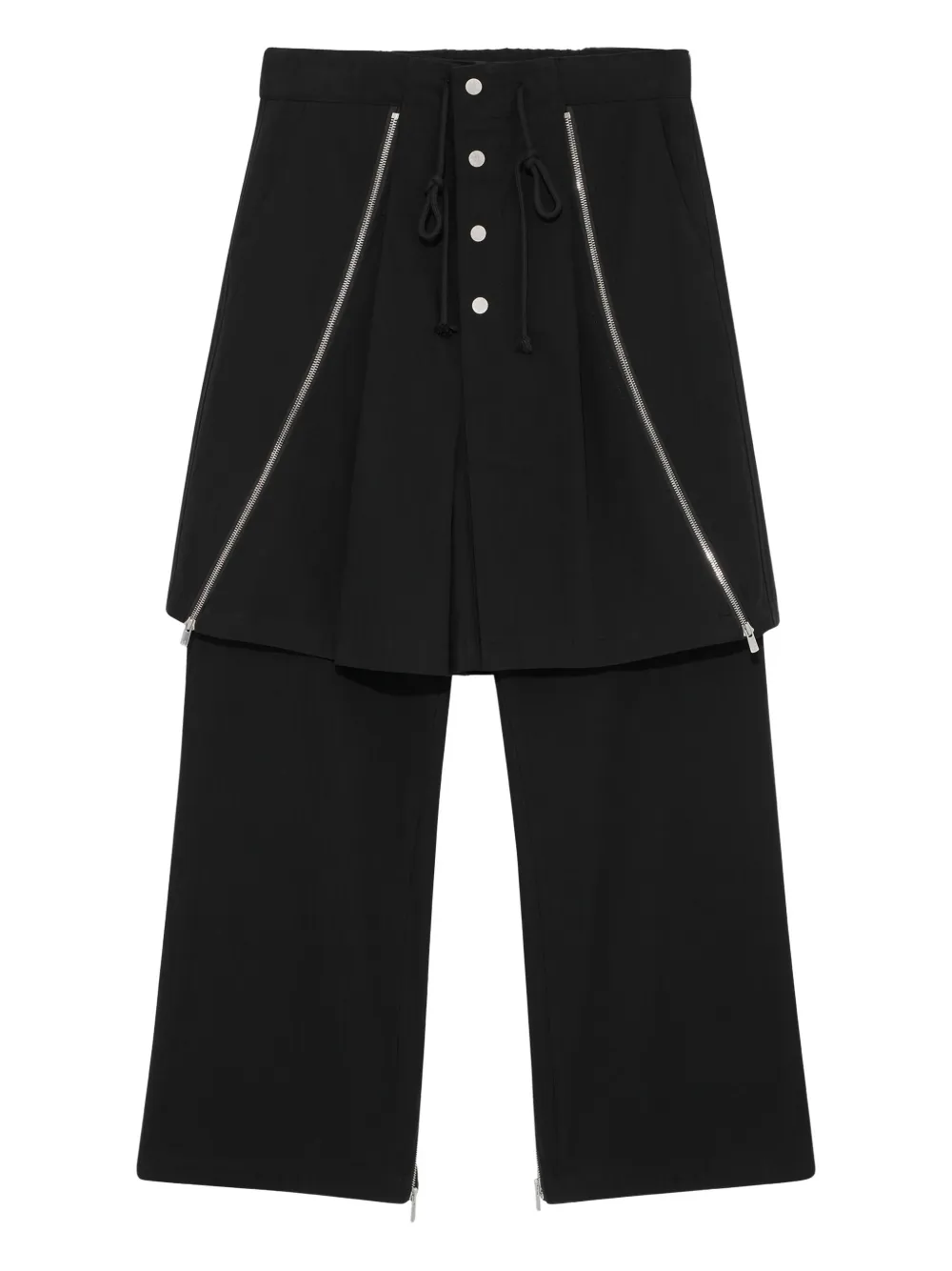 FFFPOSTALSERVICE zip-detail trousers | noir | Image 1