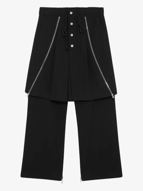 FFFPOSTALSERVICE zip-detail trousers