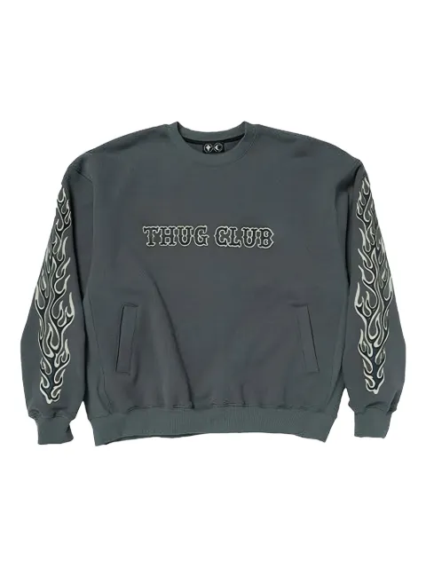 THUG CLUB Leather Flame sweatshirt