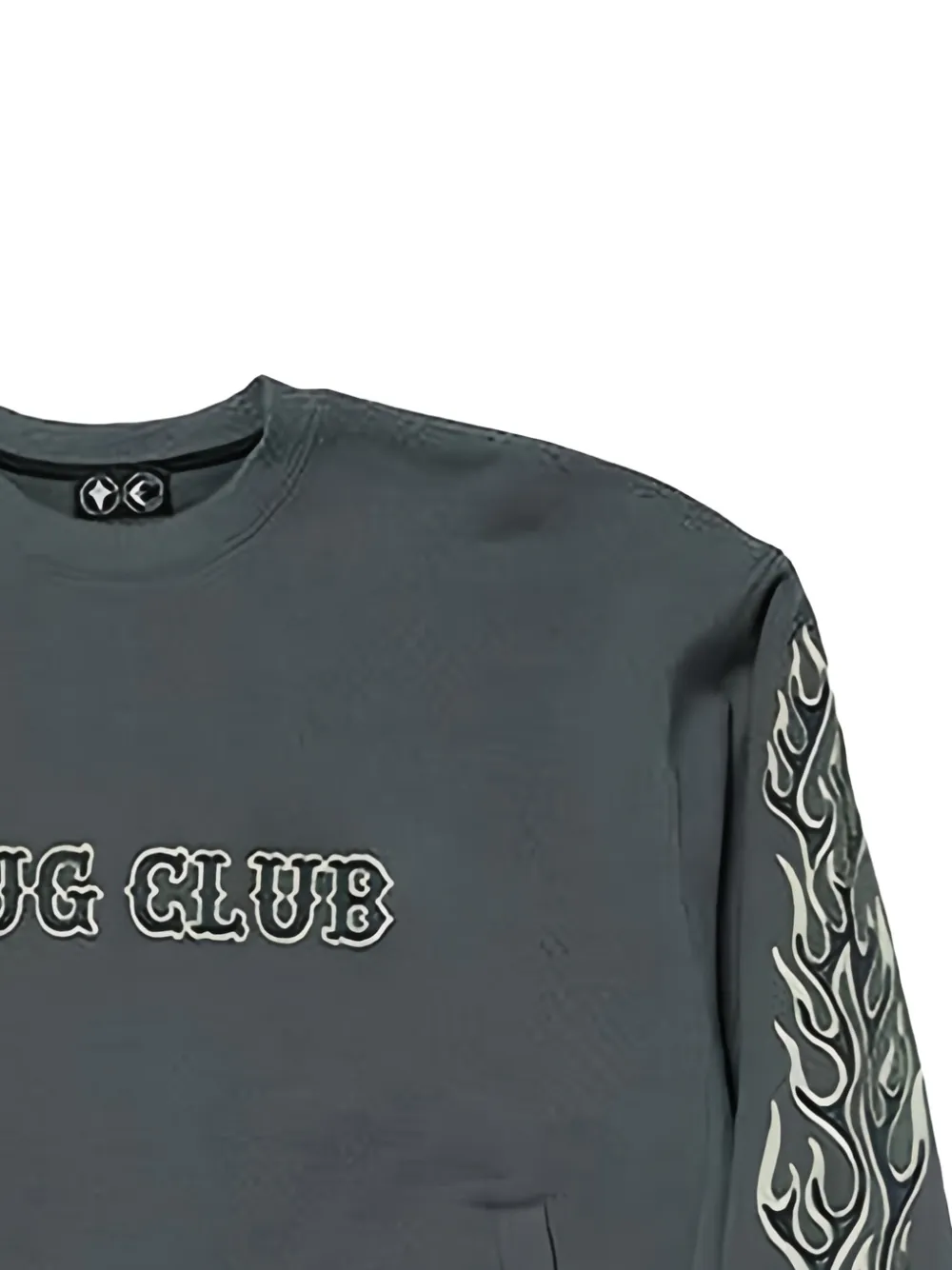 THUG CLUB Leather Flame sweatshirt - Grijs