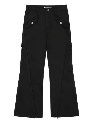 FFFPOSTALSERVICE zip-detail Cotton Cargo Pants | Black | FARFETCH SG