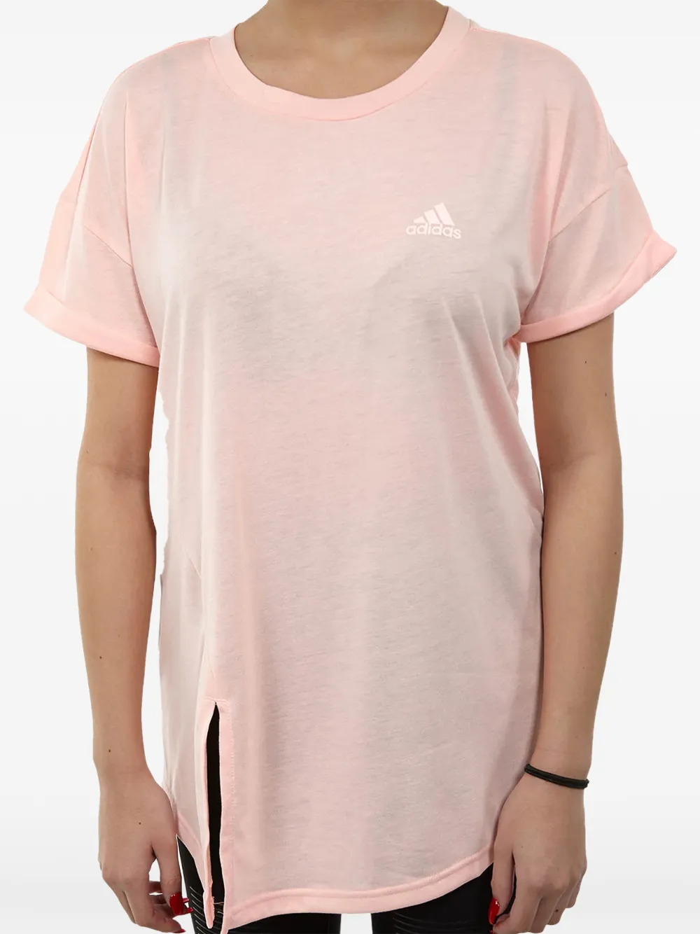 adidas side-slit T-shirt - Rosa