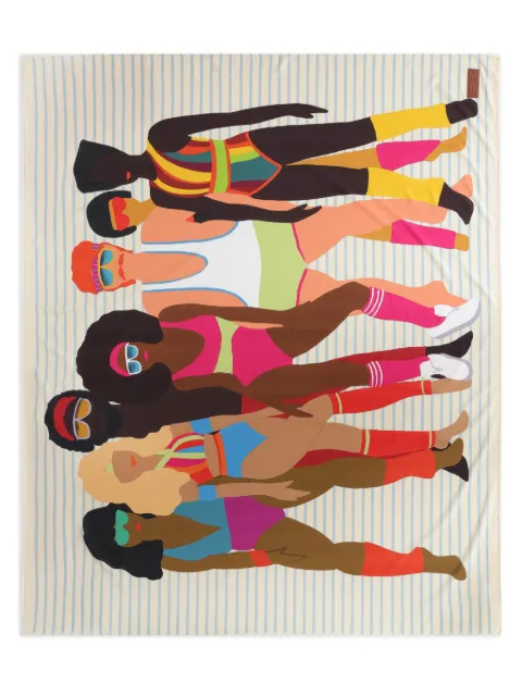 Amapô striped graphic scarf