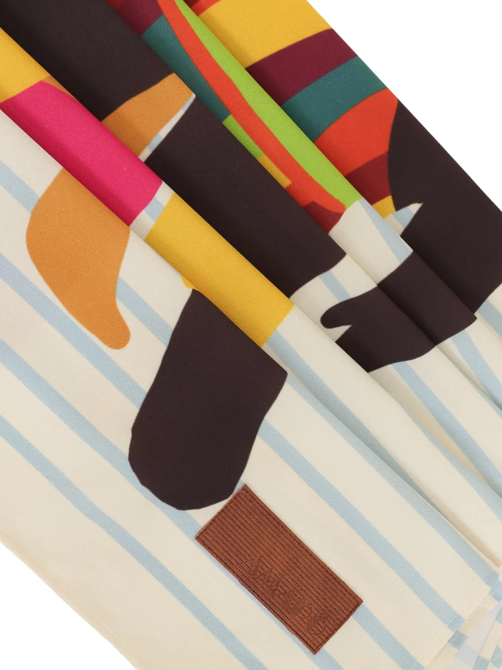 Amapô striped graphic scarf - Roze