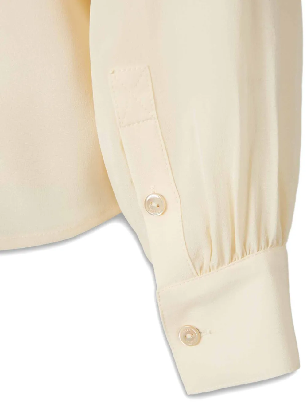 Ulla Johnson Delvine Tie-neck Button-front Blouse In Neutral