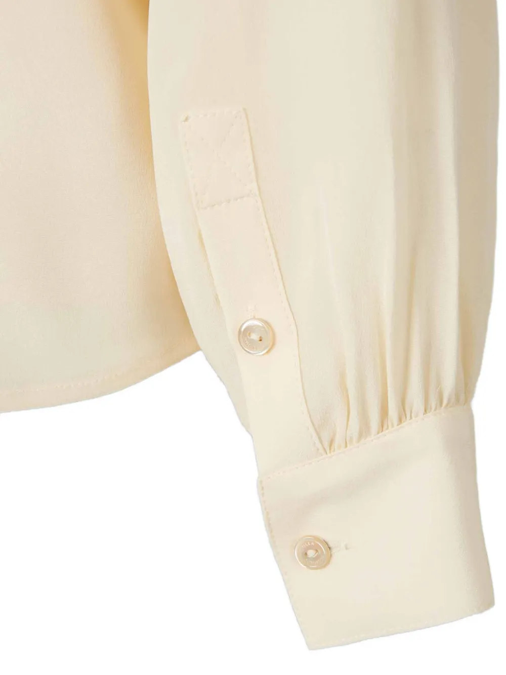 Ulla Johnson Delvine blouse met gestrikte hals Beige
