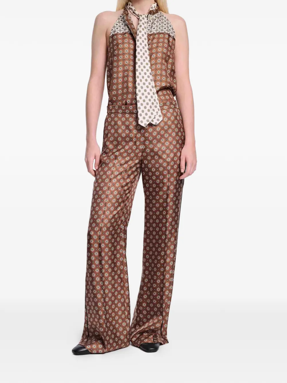 Dorothee Schumacher geometric-pattern halterneck - Bruin