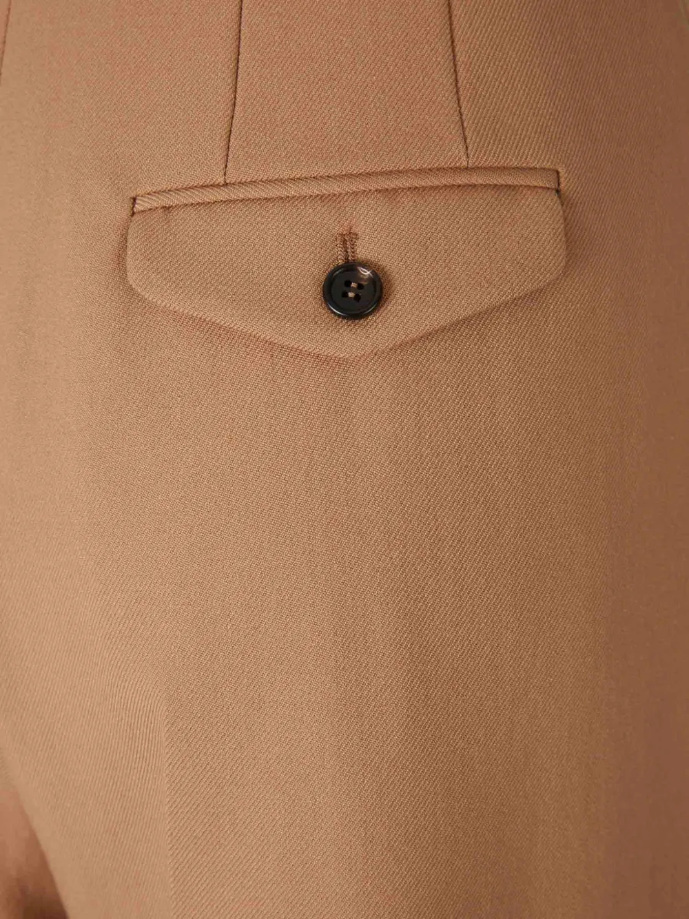 Chloé Chloe Pleated Straight-leg Wool Trousers In Brown