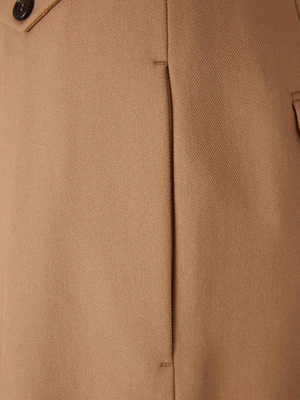 Chloé Chloe Pleated Straight-leg Wool Trousers In Brown