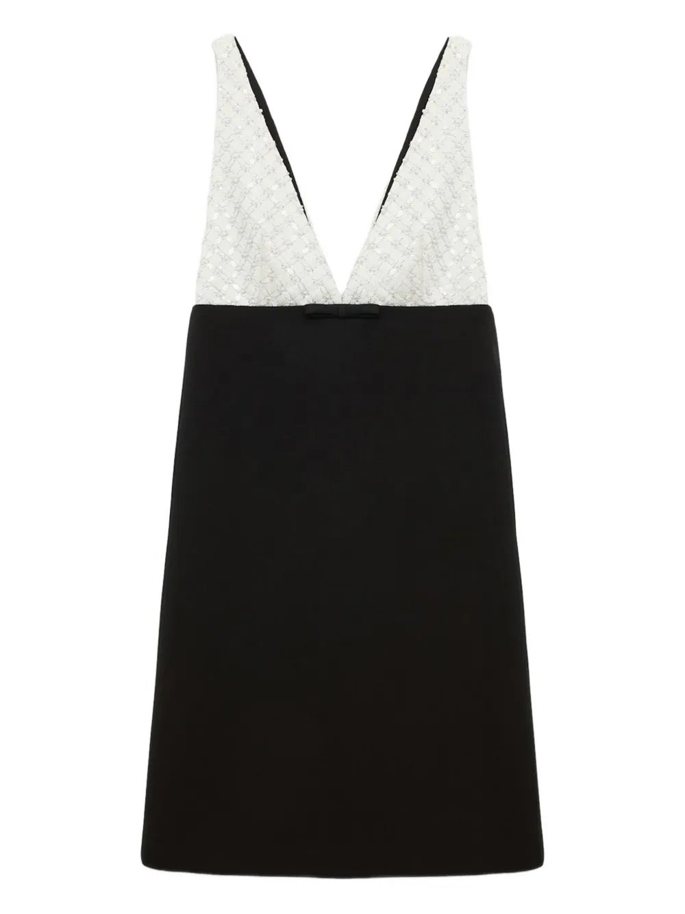 Dorothee Schumacher Emotional Essence Bow-detail Sequined Minidress In Black