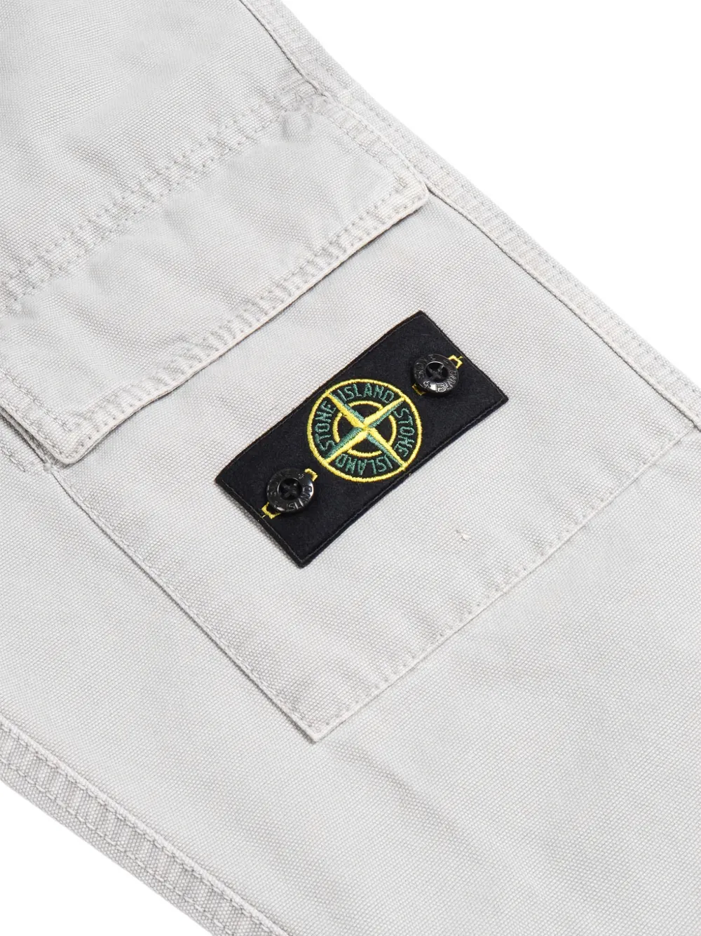  Stone Island Junior Pantalones Con Parche Del Logo - Gris 