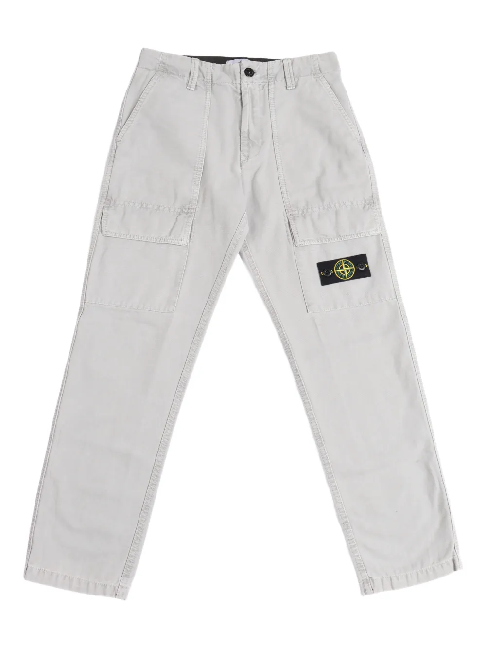 Stone Island Junior logo-patch trousers - Grigio