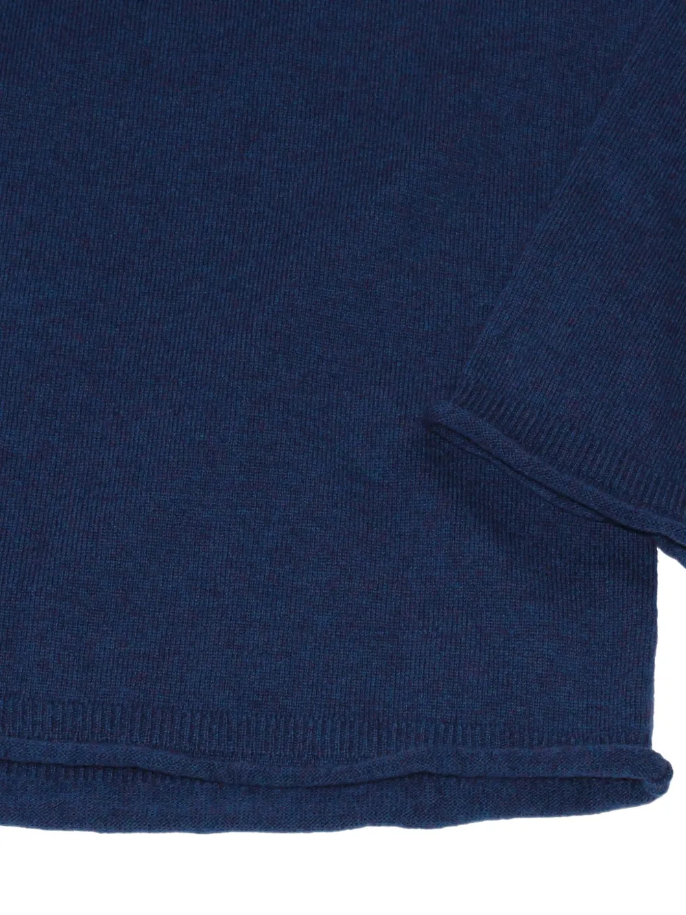  Comme Des Garçons Shirt Rolled-hem Wool Sweater - Blue 