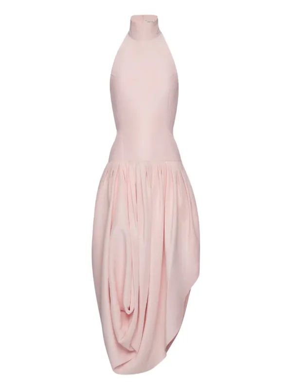 Magda Butrym Silk Halterneck Midi Dress - Pink Magda Butrym Silk Halterneck Midi Dress - Pink