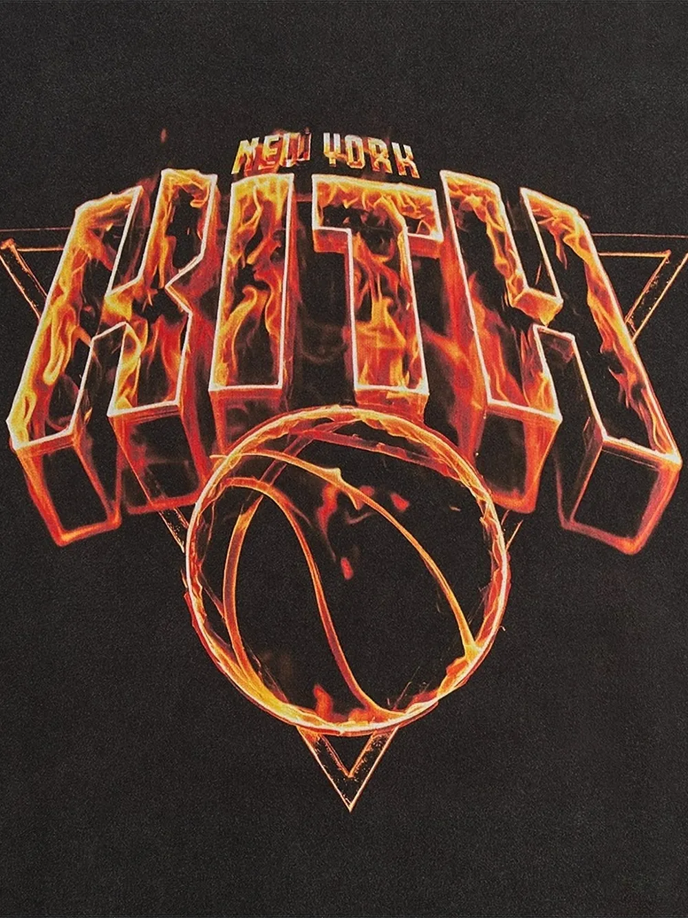 KITH x The New York Knicks Jones graphic T-shirt - Zwart