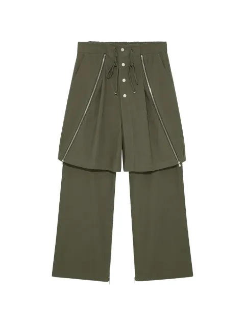FFFPOSTALSERVICE zip-detail layered trousers