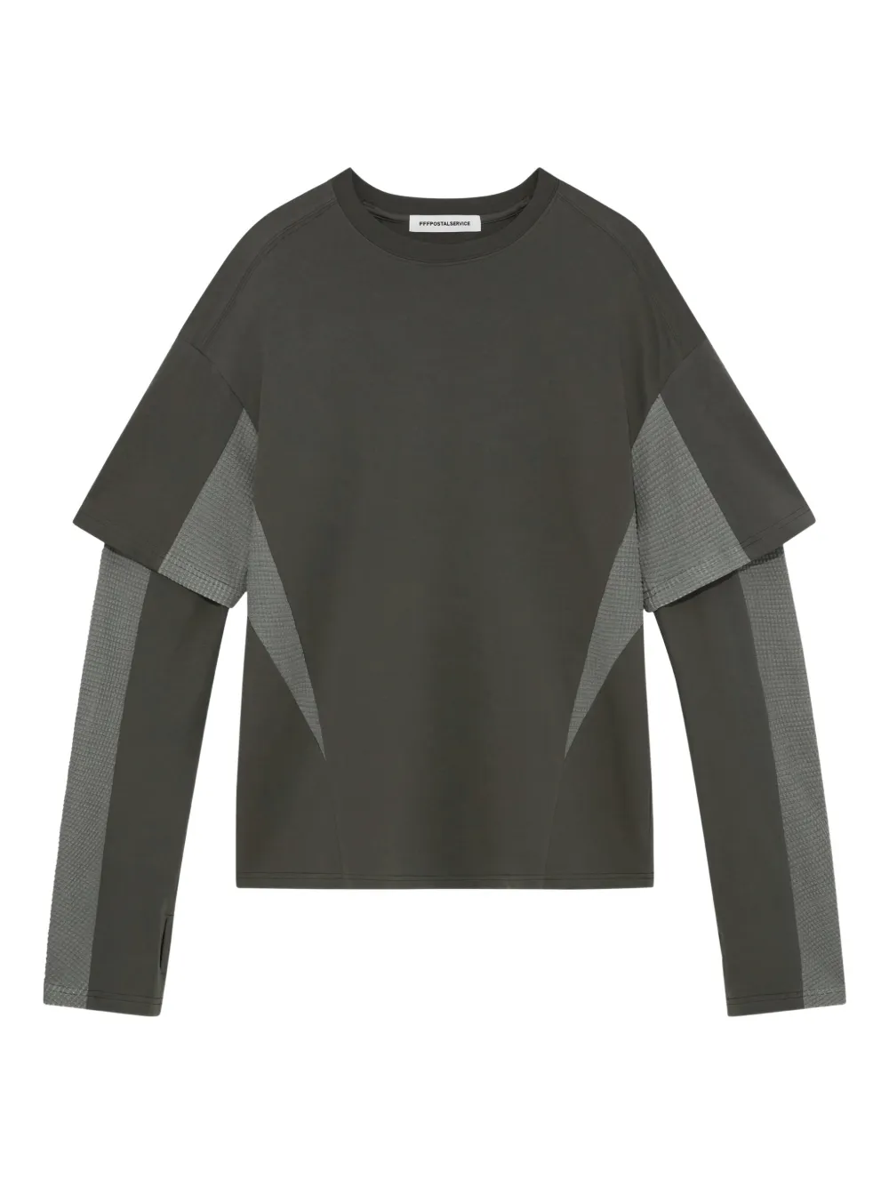 FFFPOSTALSERVICE layered long-sleeve T-shirt | Grey | Image 1