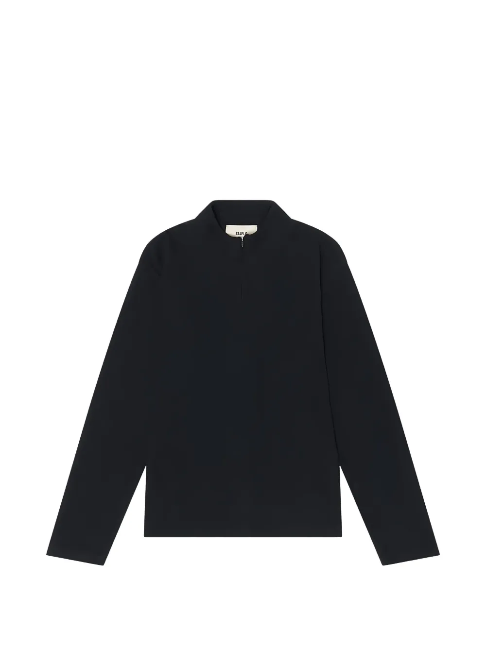 O.files Zip-collar T-shirt In Black